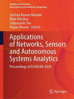 cover image of Applications of Networks, Sensors and Autonomous Systems Analytics